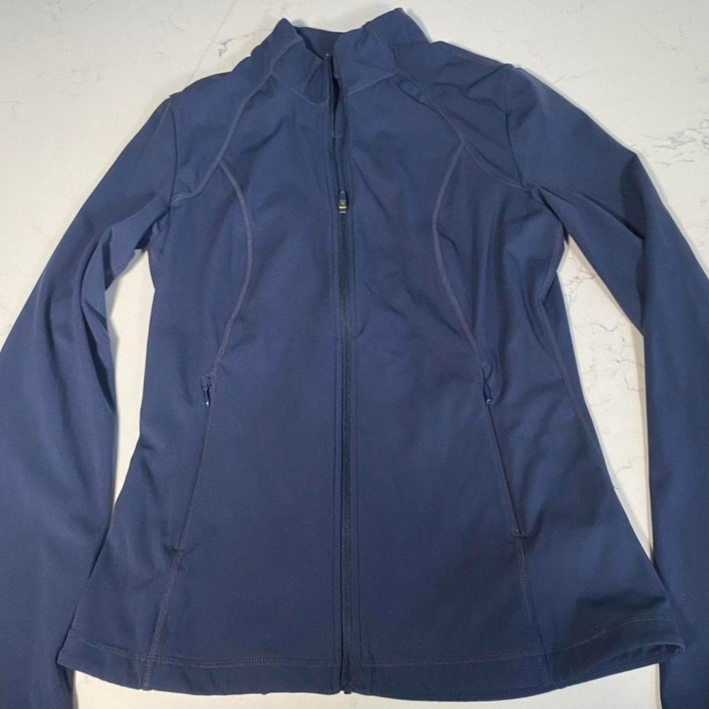 Sweaty Betty Power Zip Jacket Women's Small Navy Blue Athletic Training